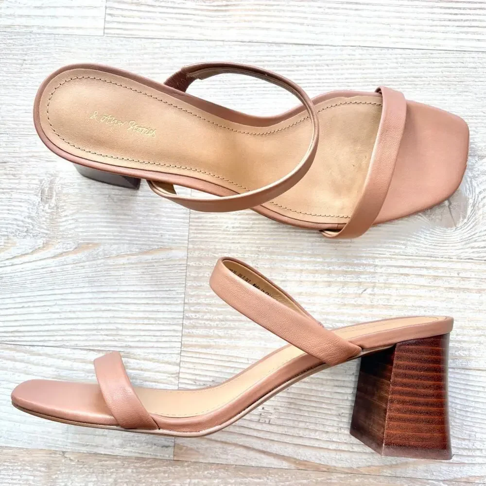 & Other Stories Tan Heeled Sandals - Picture 1 of 8